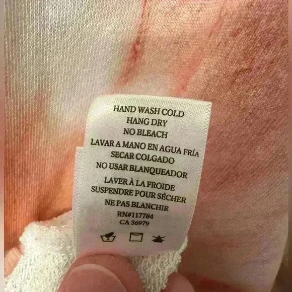 Rails Ramona Sunset Tie Dye Sweatshirt Crew Neck Terrycloth Pullover Size M - Picture 5 of 8